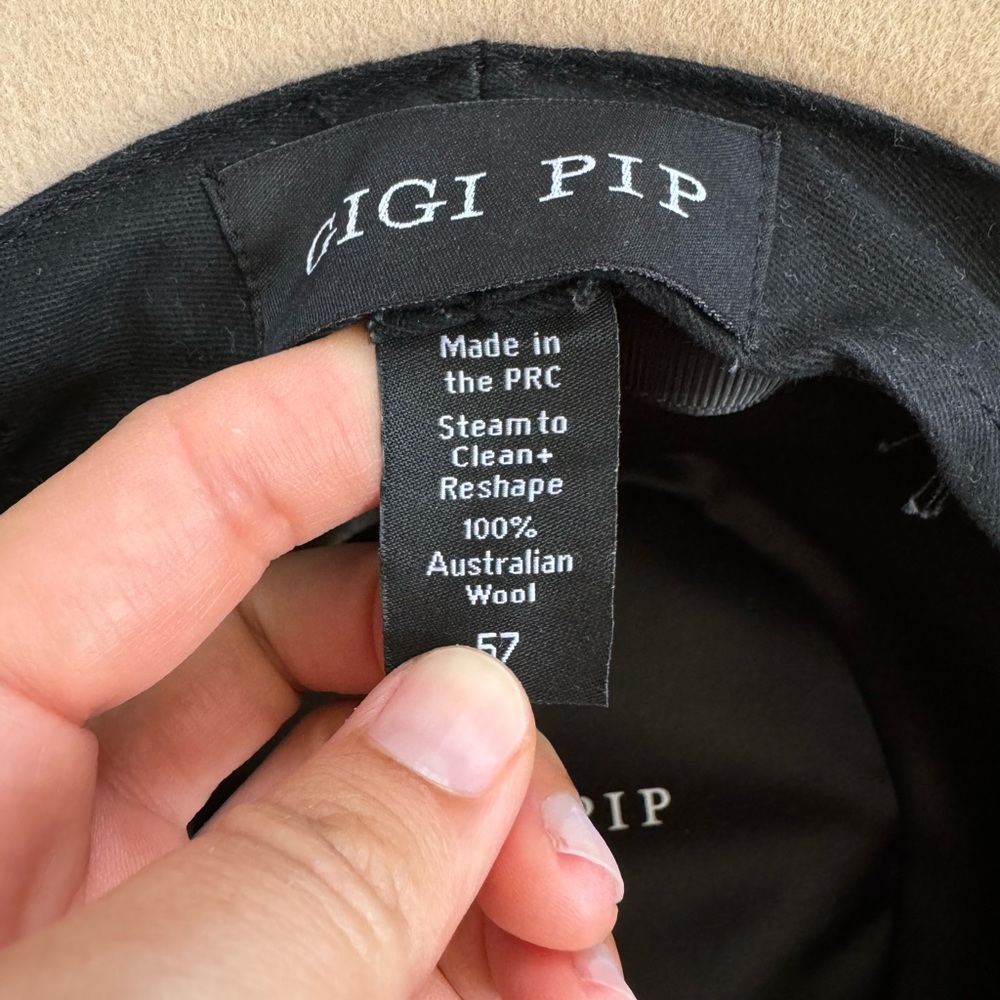 Gigi Pip Cream Wool Hat 57 - Picture 11 of 11